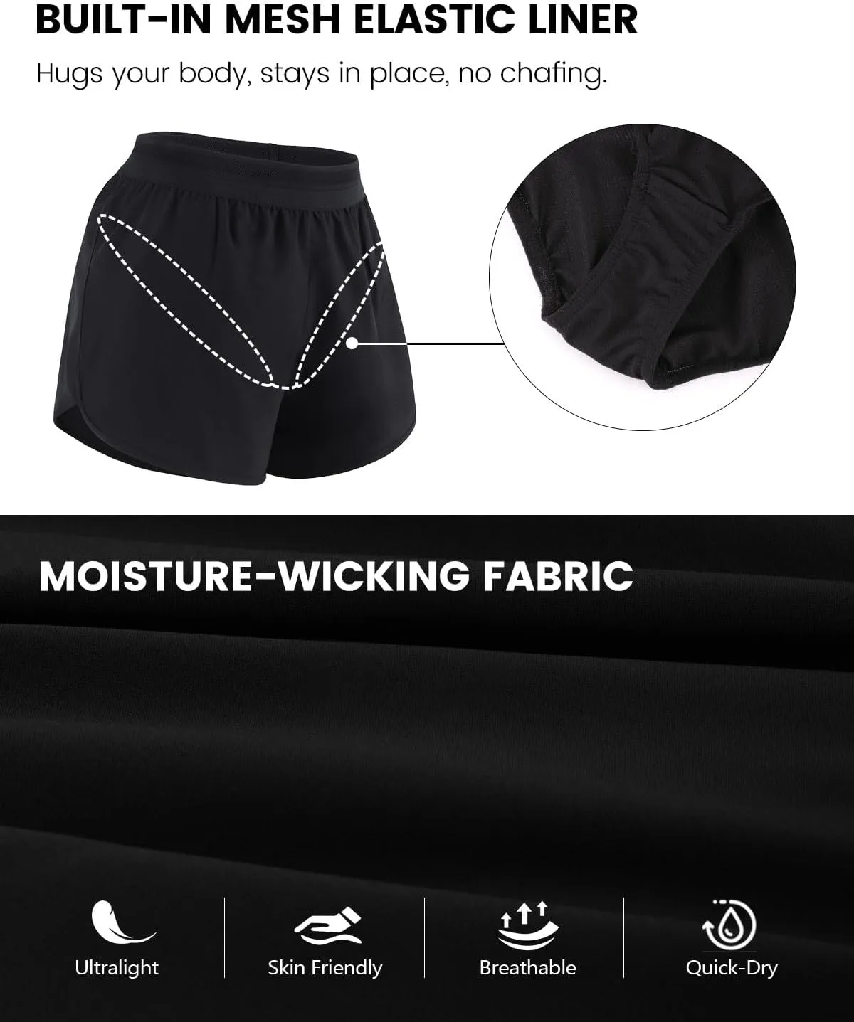 3 Pack Womens Running Shorts,Multipack Womens 2 in 1 Running Shorts,4 Pack Mid Rise Gym Shorts for Ladies