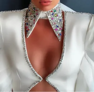 Aleah Elegant White Evening Dress