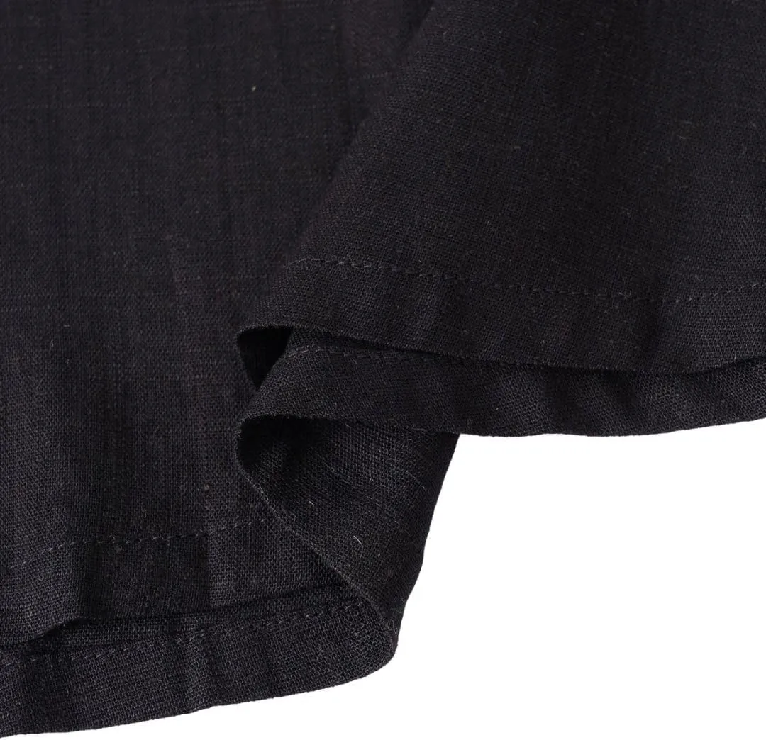 Amazhiyu Womens Linen Short Sleeve V Neck Wrap Maxi Dress Belt Tie with Pockets