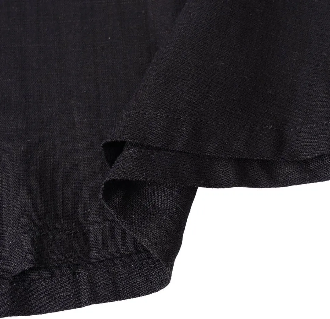 Amazhiyu Womens Linen Short Sleeve V Neck Wrap Maxi Dress Belt Tie with Pockets