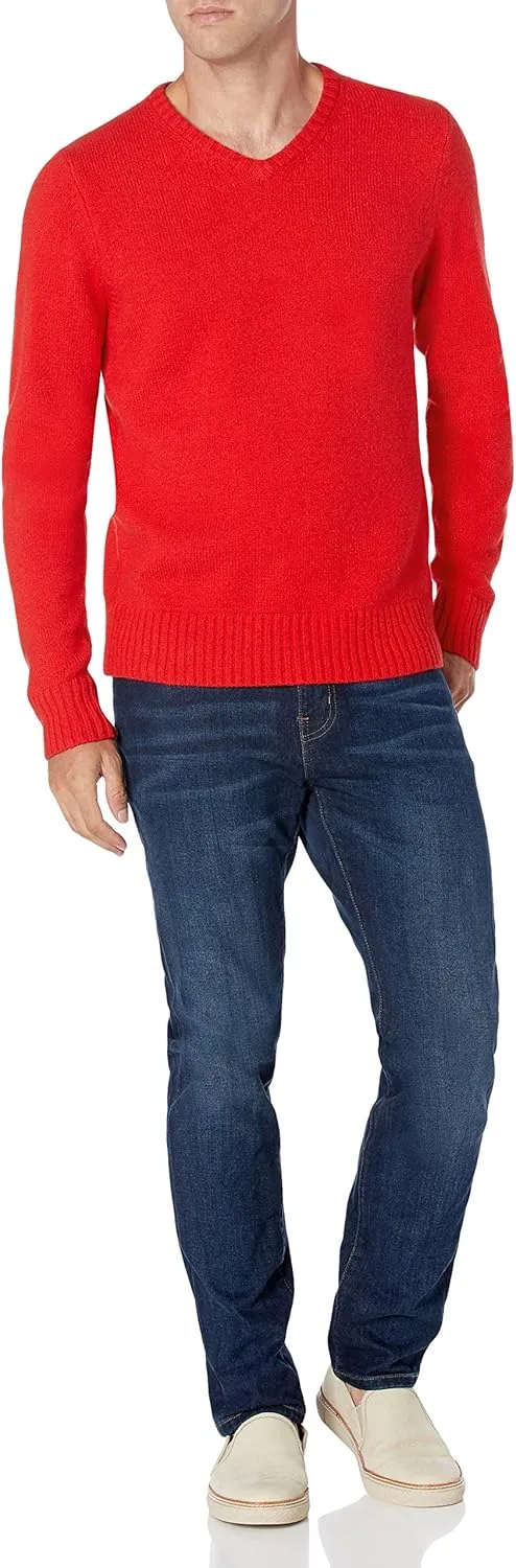 Amazon Essentials Men's Long-Sleeve Soft Touch V-Neck Sweater