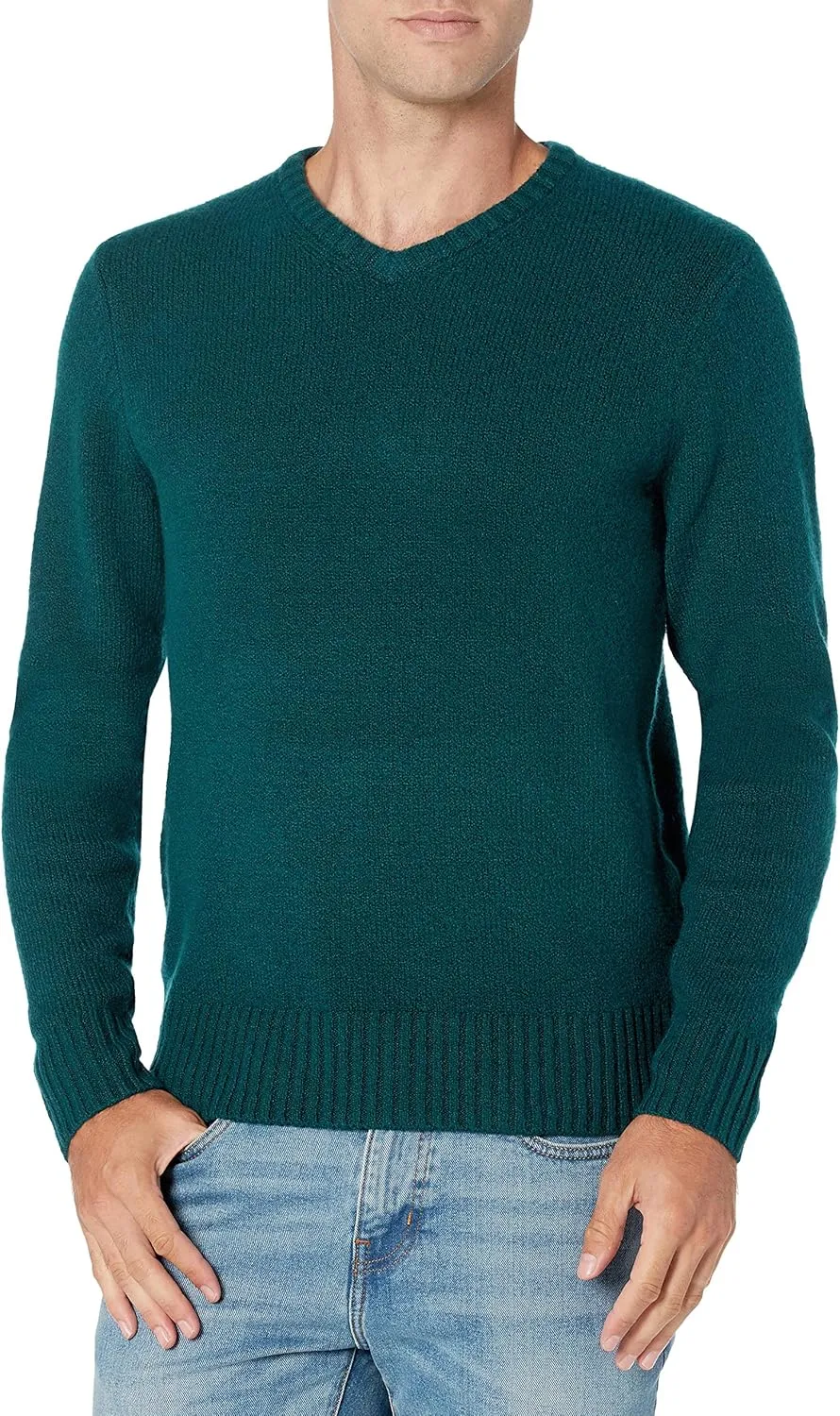 Amazon Essentials Men's Long-Sleeve Soft Touch V-Neck Sweater