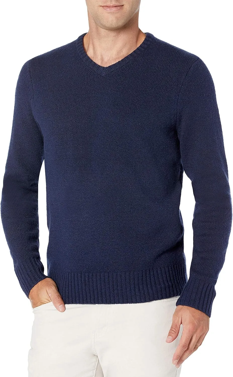 Amazon Essentials Men's Long-Sleeve Soft Touch V-Neck Sweater