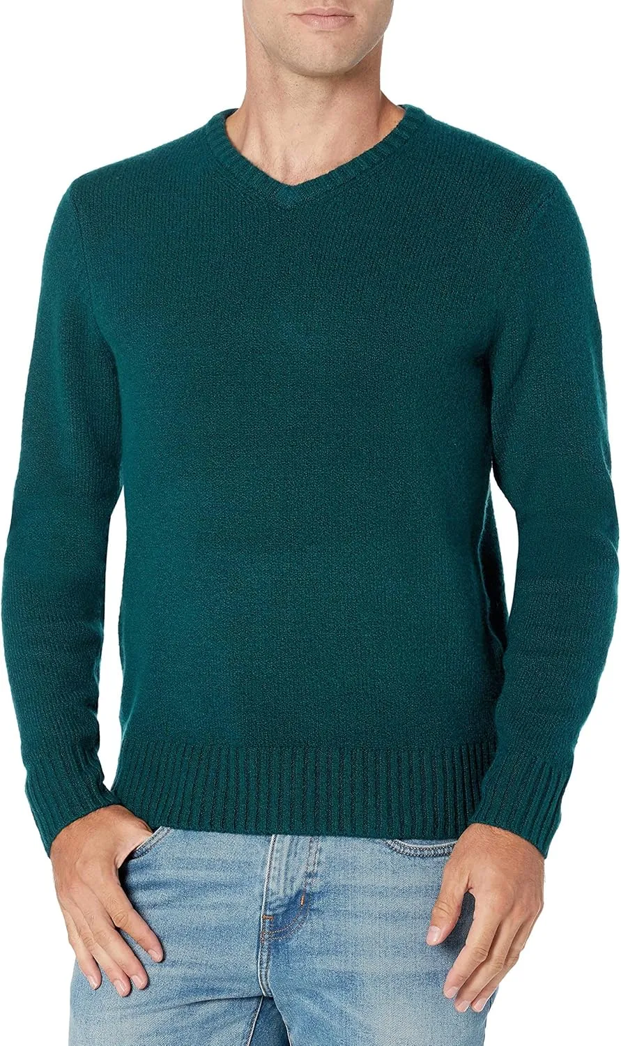 Amazon Essentials Men's Long-Sleeve Soft Touch V-Neck Sweater
