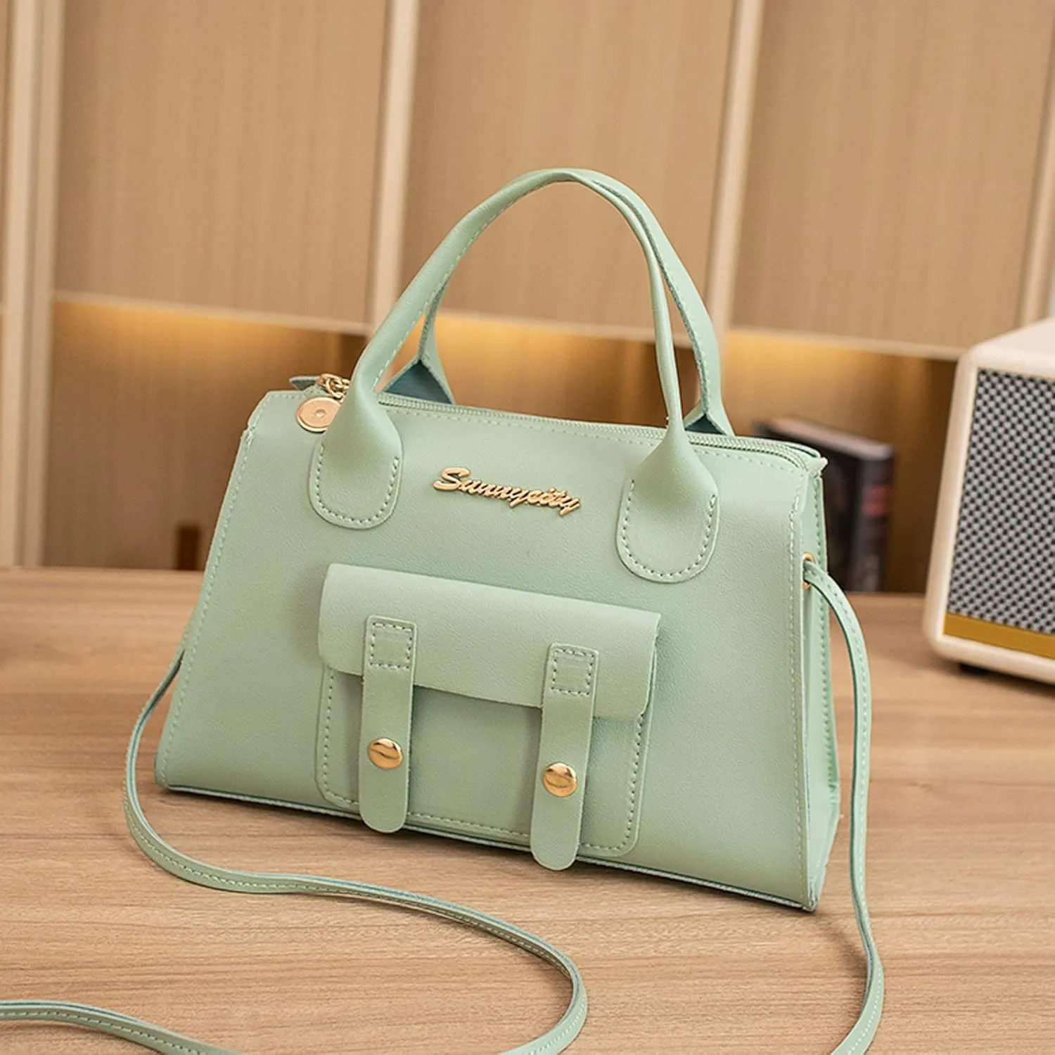 Anti Theft Shoulder Bags for Woman Crossbody Purses and Handbags Lightweight Pocketbook Trendy Clutch Saddle Bag(Green)