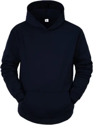 BIFUTON Hooded Sweatshirt Men Pullover with Pocket Long Sleeve Solid Color Lightweight Gym Hoodies Casual Streetwear Tops