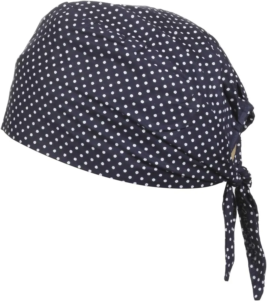 BISMAADH Bamboo Cotton Polka Dot Printed Patka Durag Headcover Skull Cap