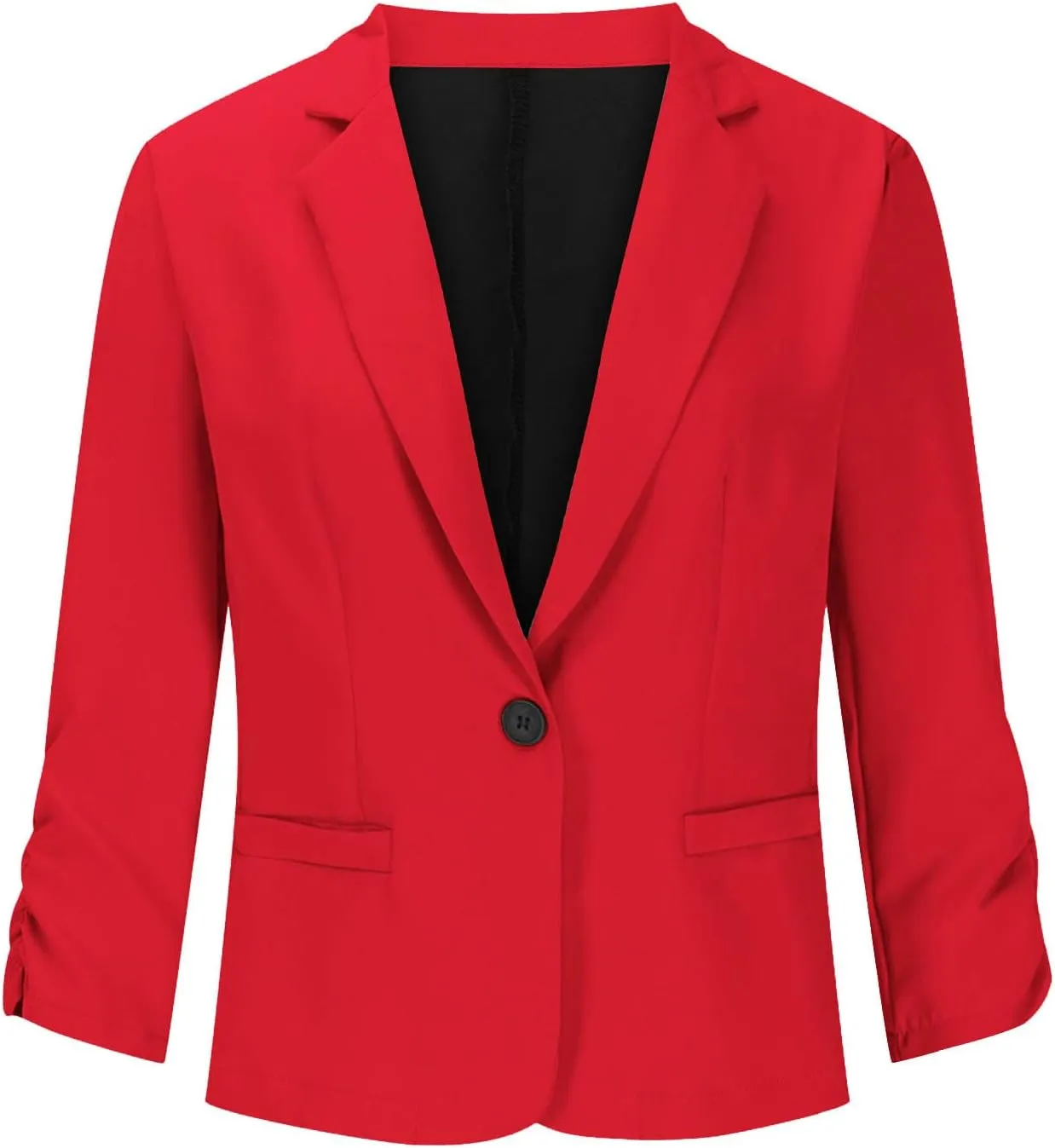 Blazers for Women Dressy 3/4 Sleeve Suit Jackets Open Front Business Casual Blazer Lightweight Work Office Blazer
