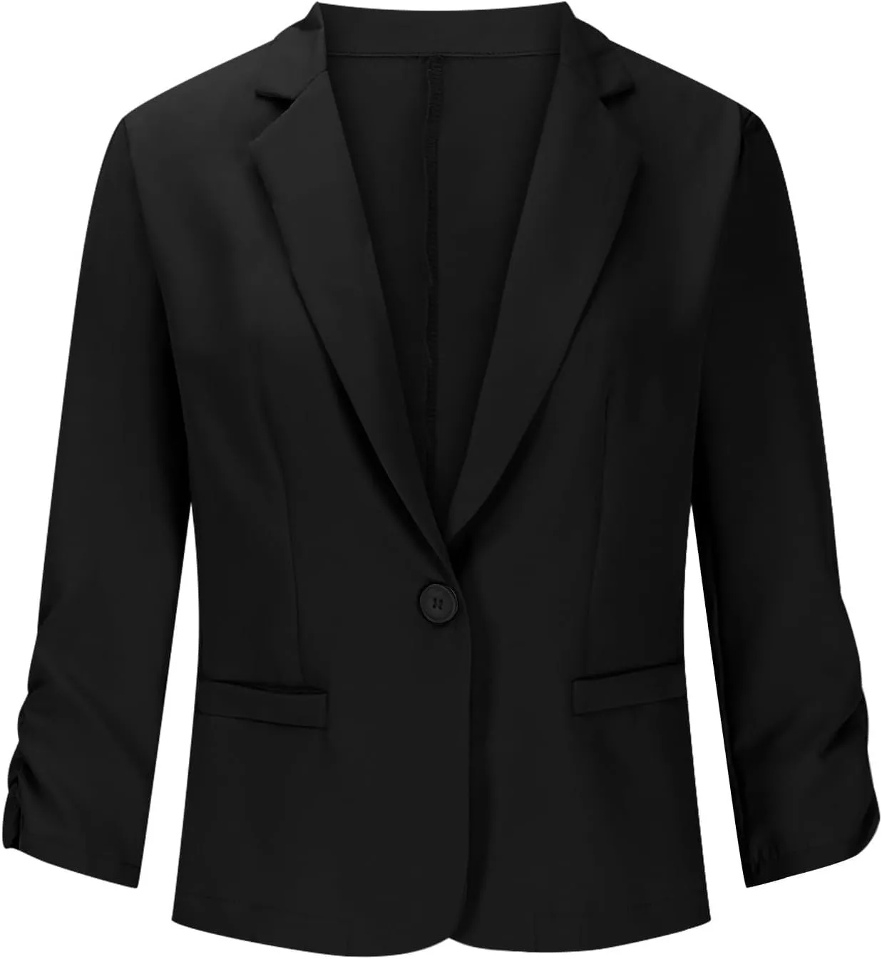 Blazers for Women Dressy 3/4 Sleeve Suit Jackets Open Front Business Casual Blazer Lightweight Work Office Blazer