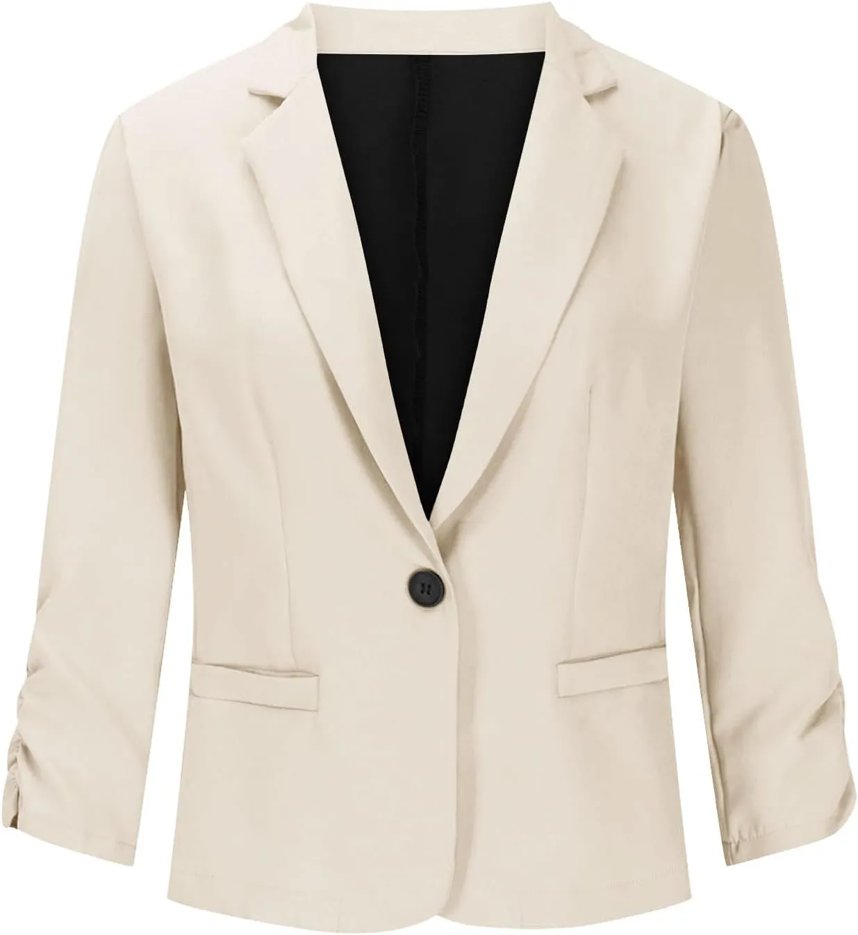 Blazers for Women Dressy 3/4 Sleeve Suit Jackets Open Front Business Casual Blazer Lightweight Work Office Blazer