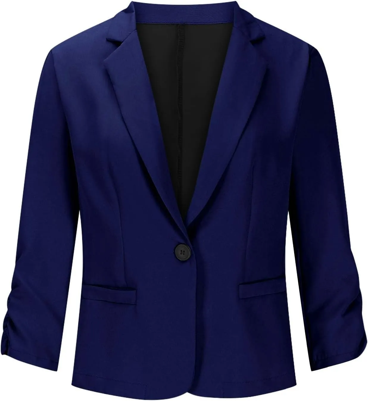 Blazers for Women Dressy 3/4 Sleeve Suit Jackets Open Front Business Casual Blazer Lightweight Work Office Blazer