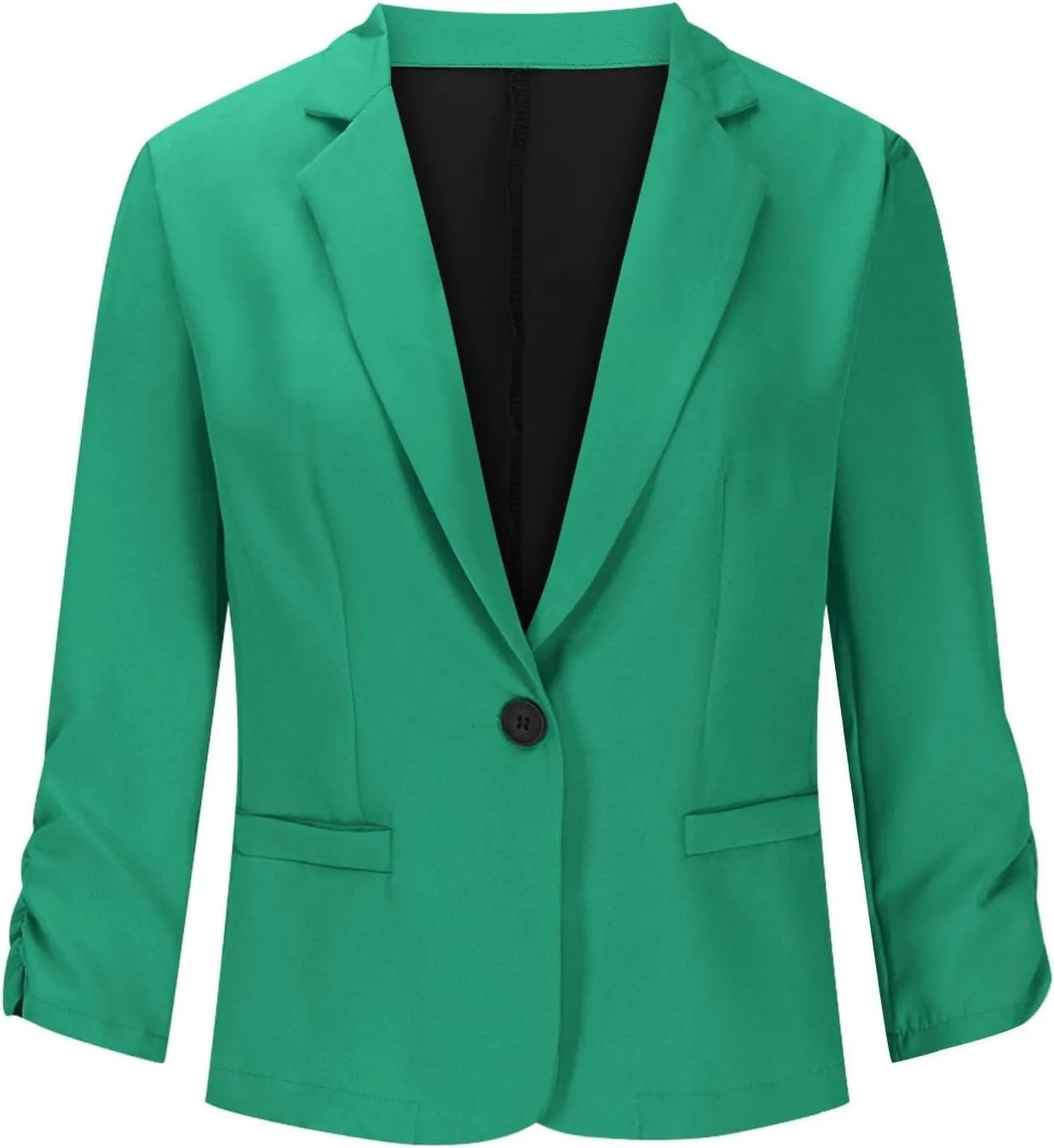 Blazers for Women Dressy 3/4 Sleeve Suit Jackets Open Front Business Casual Blazer Lightweight Work Office Blazer