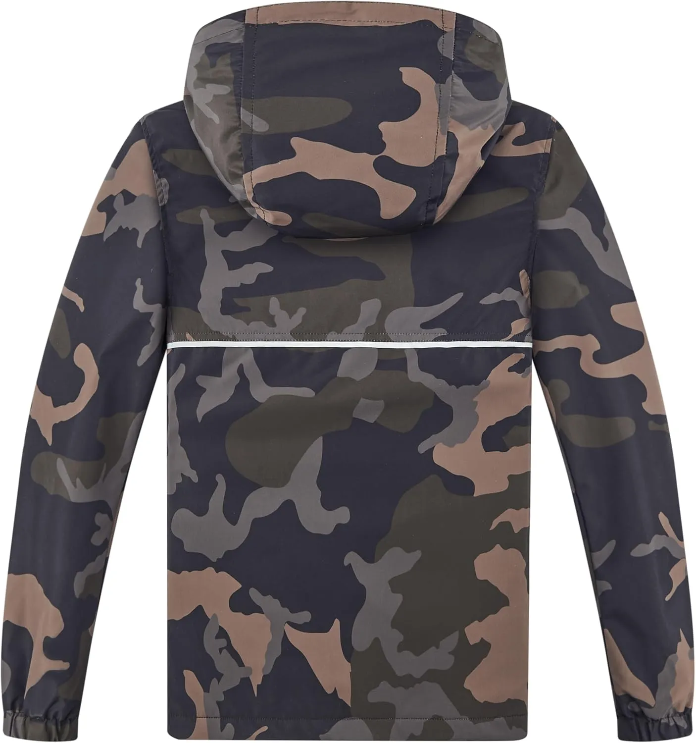 Boys Rain Jackets Lightweight Waterproof Hooded fleece Raincoats Windbreakers for Kids
