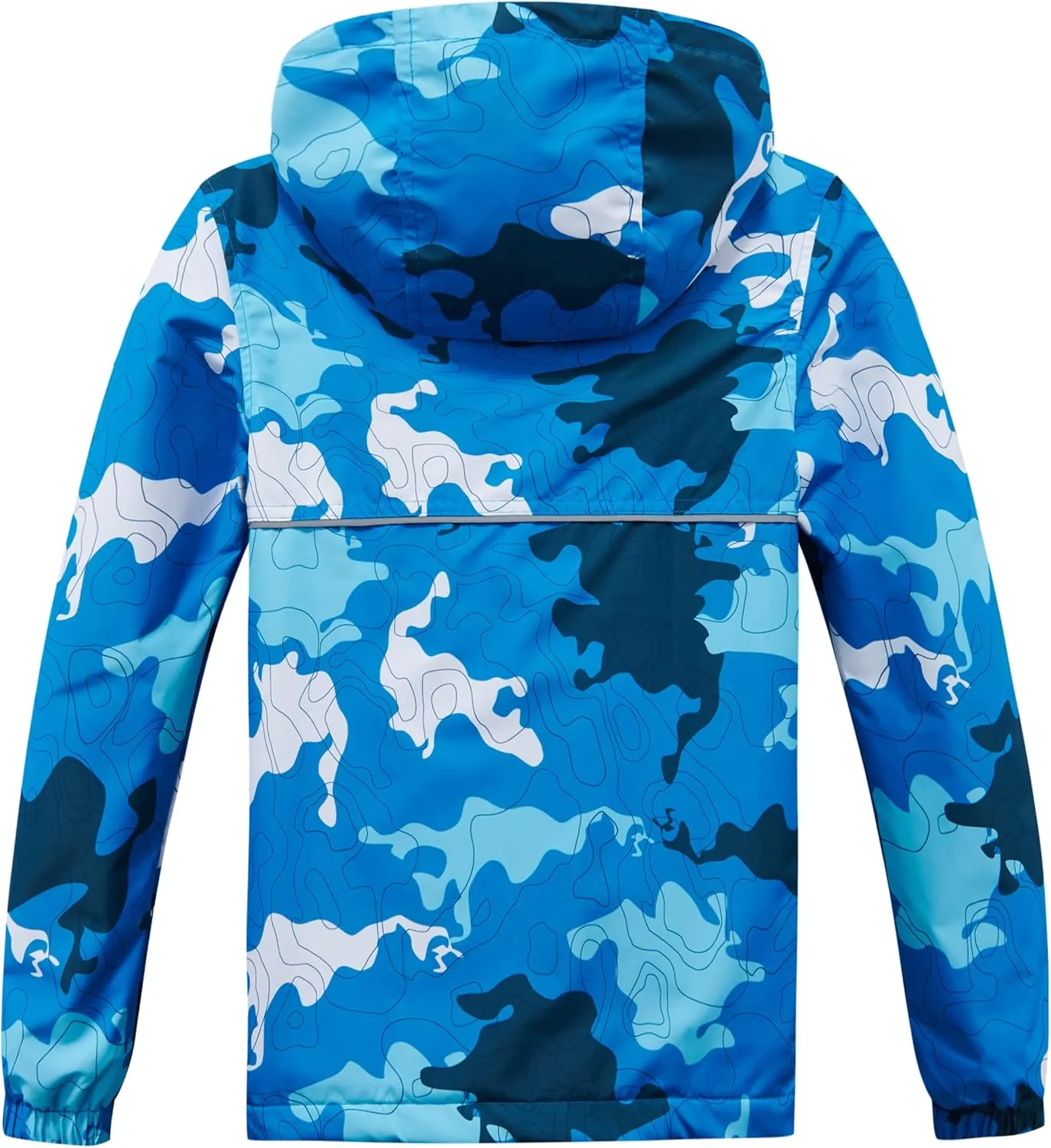 Boys Rain Jackets Lightweight Waterproof Hooded fleece Raincoats Windbreakers for Kids