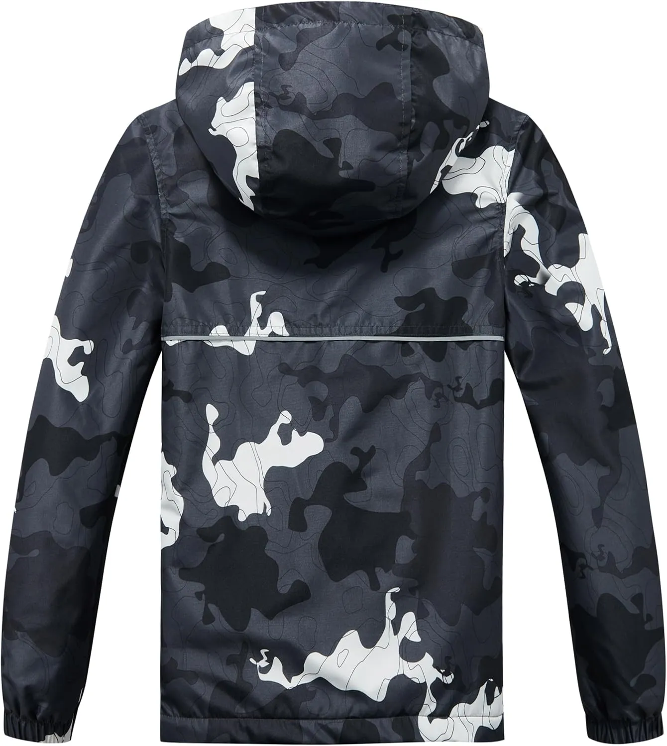 Boys Rain Jackets Lightweight Waterproof Hooded fleece Raincoats Windbreakers for Kids