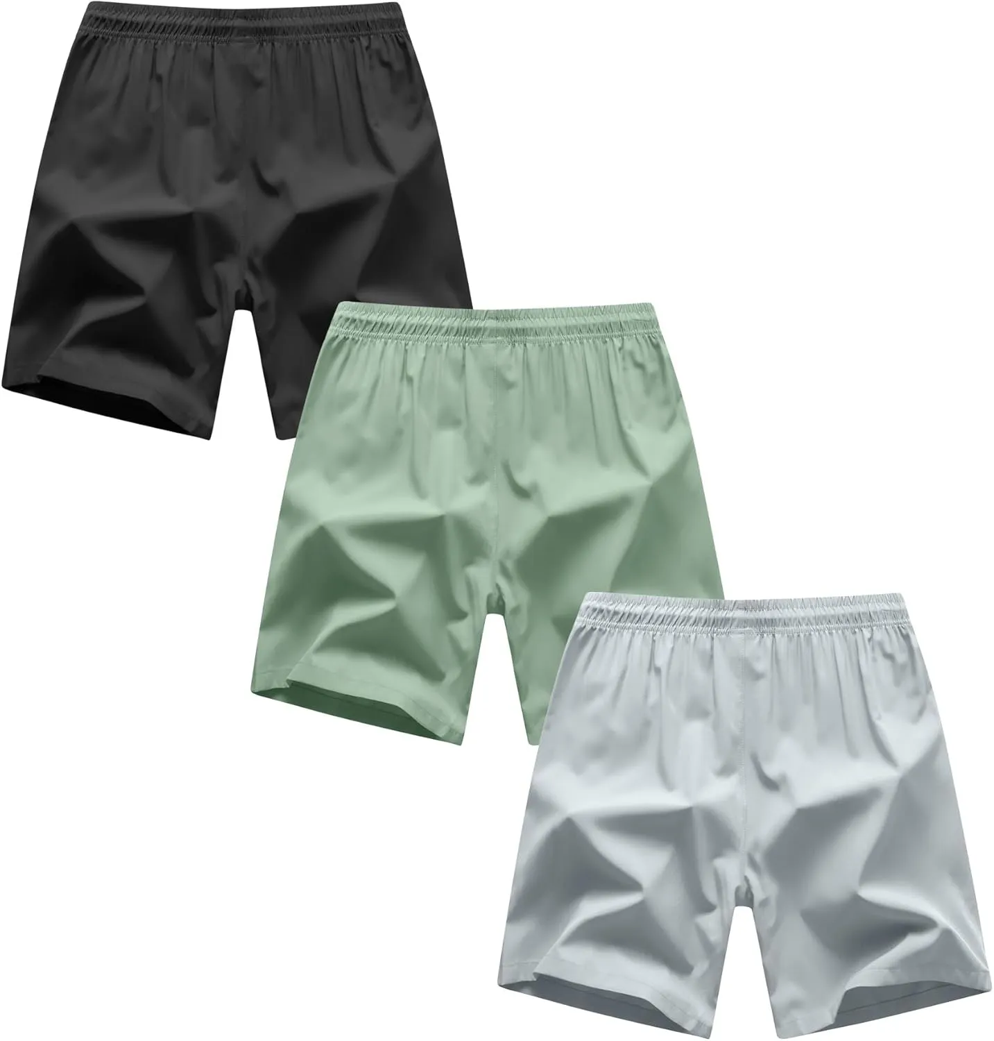 Boys Shorts Quick Dry Athletic Running Shorts with Zipper Pockets
