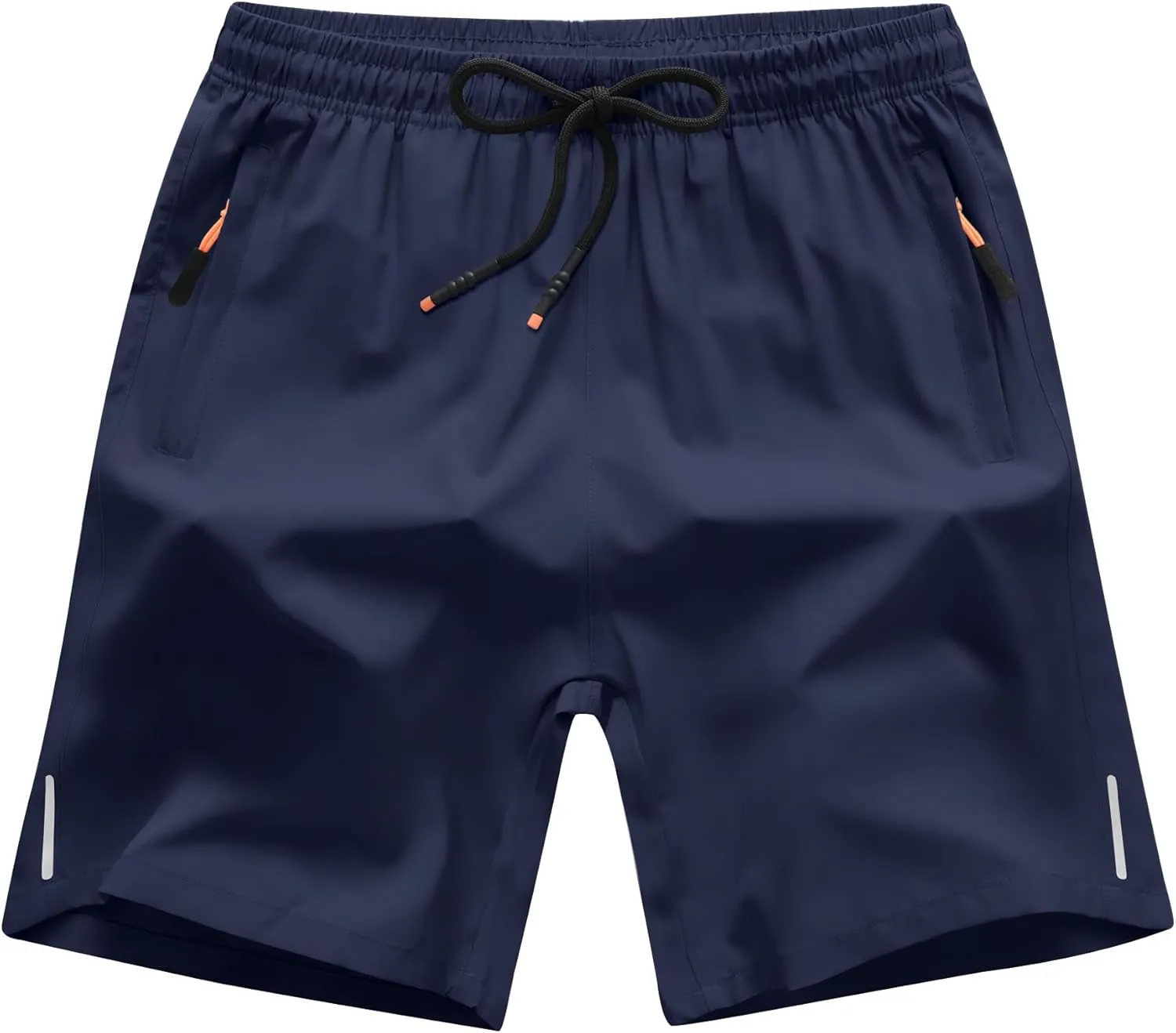 Boys Shorts Quick Dry Athletic Running Shorts with Zipper Pockets