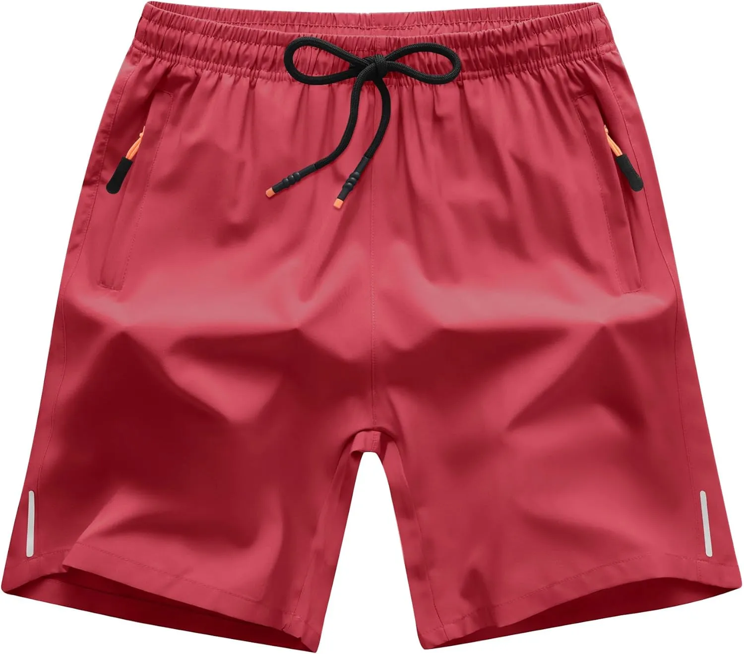 Boys Shorts Quick Dry Athletic Running Shorts with Zipper Pockets