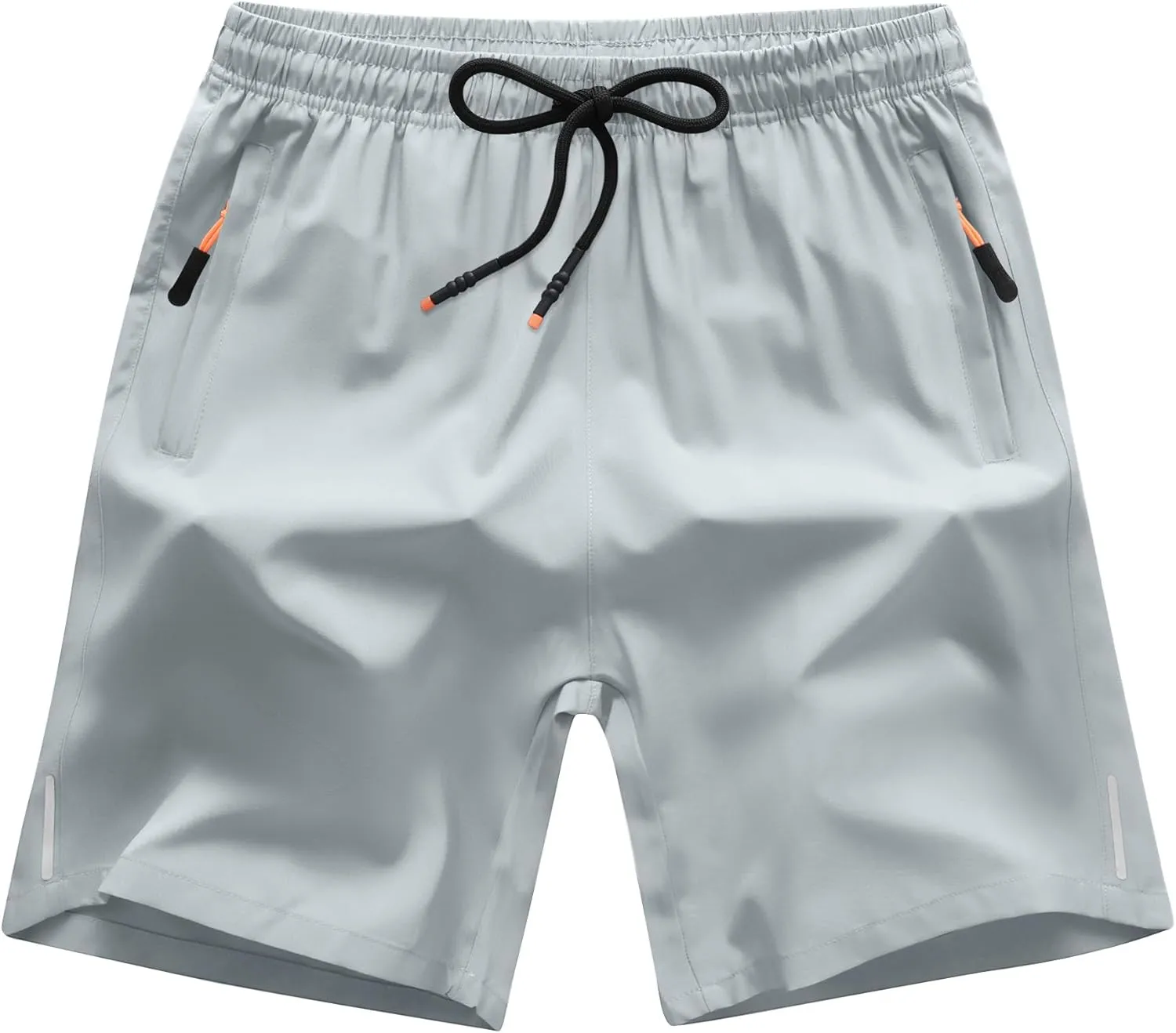 Boys Shorts Quick Dry Athletic Running Shorts with Zipper Pockets