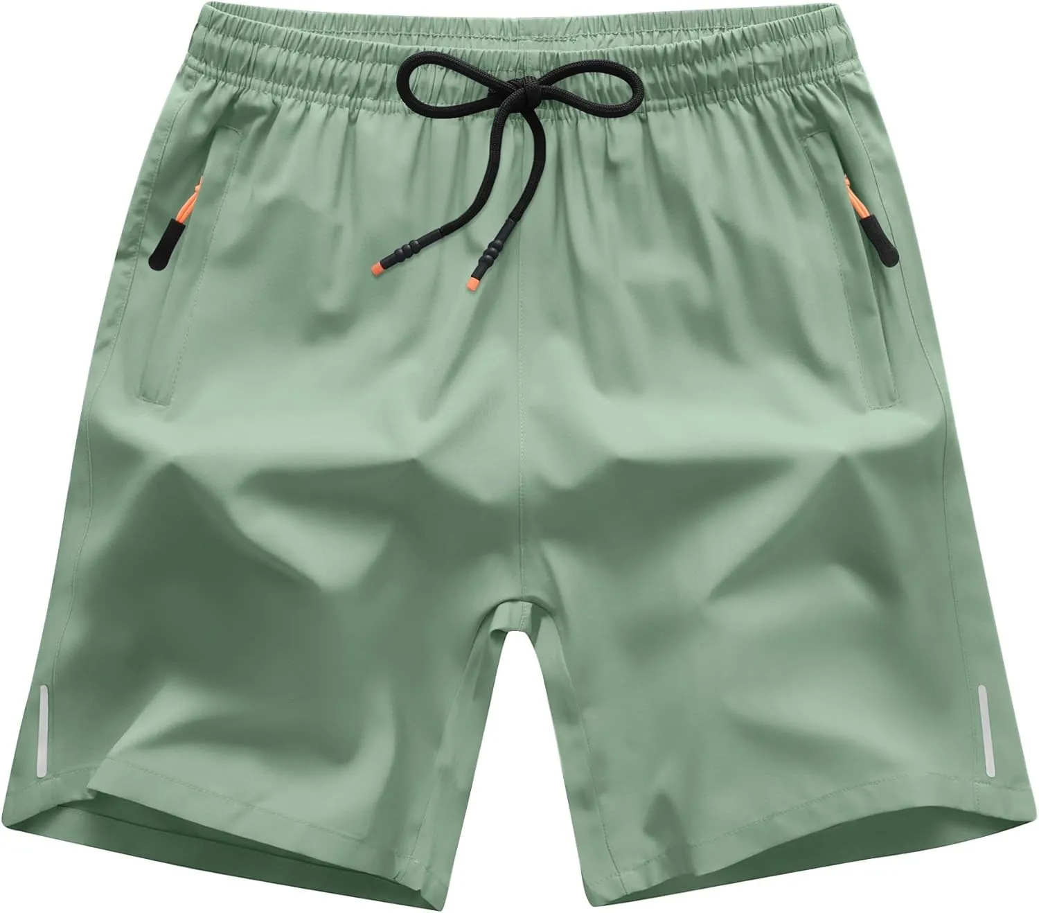 Boys Shorts Quick Dry Athletic Running Shorts with Zipper Pockets