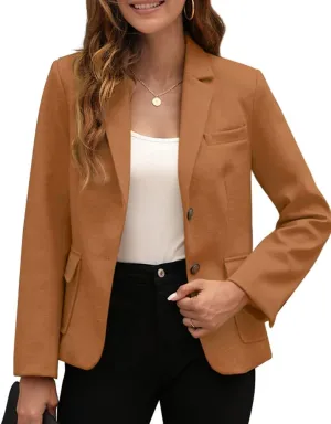 BZB Women's Casual Blazers Long Sleeve Lapel Open Front Work Office Bussiness Warm Blazer Jackets