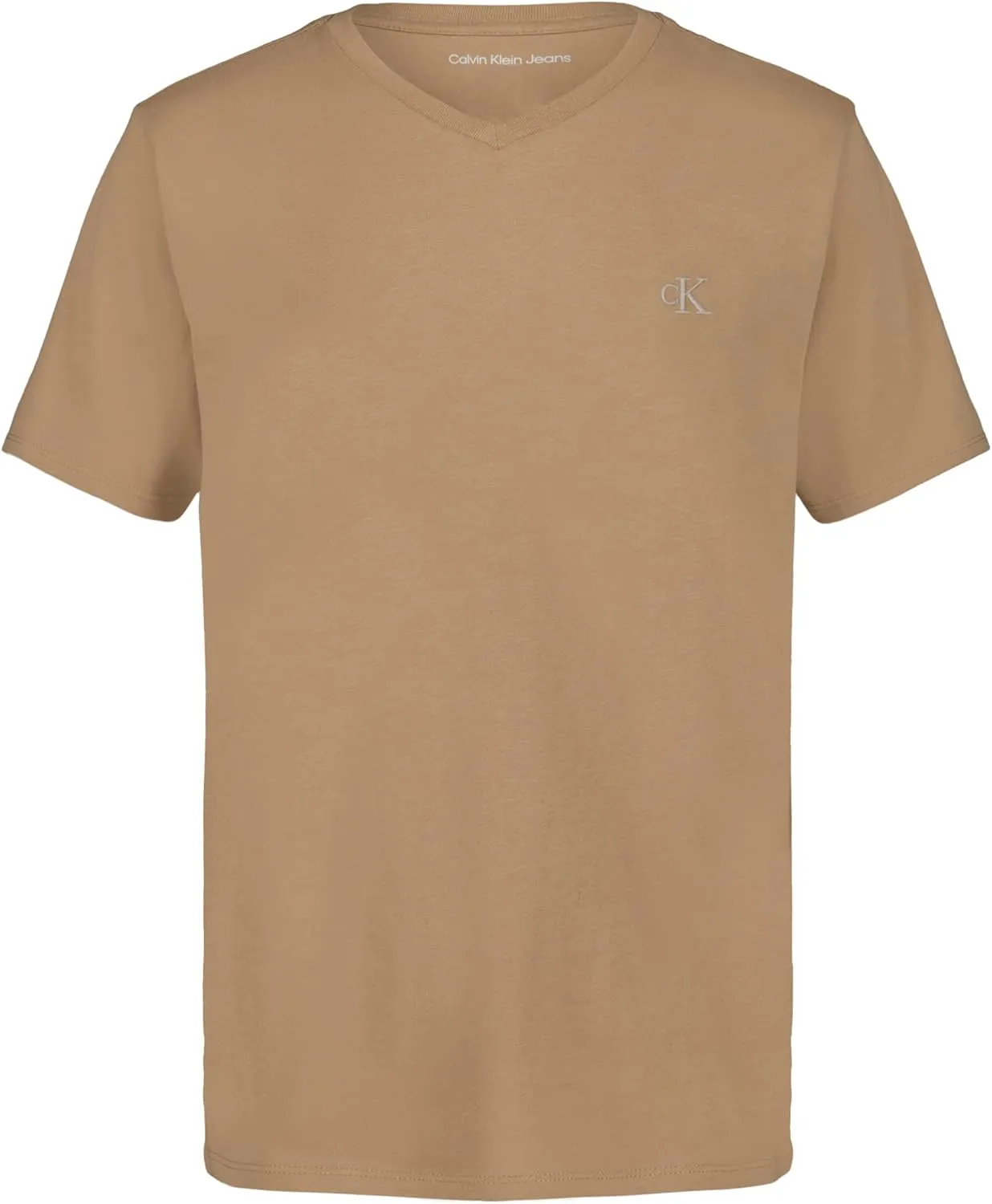 Calvin Klein Boys' Short Sleeve Solid V-Neck T-Shirt, Soft, Comfortable, Relaxed Fit