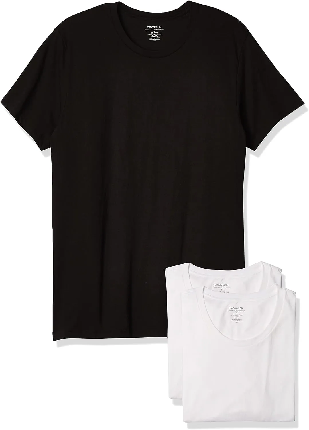 Calvin Klein Men's Cotton Classics 3-Pack Crew Neck T-Shirts