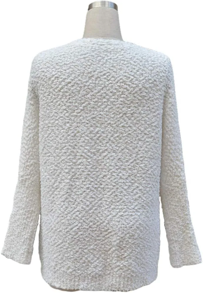 Cardigan Sweaters for Women Chunky Popcorn Oversized Open Front Boyfriend Batwing Long Sleeve Fuzzy Knit Sweaters