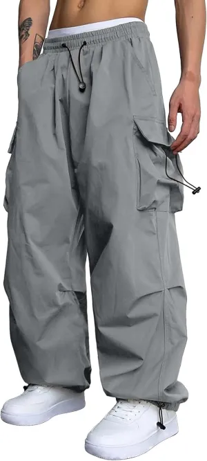 Cargo Pants for Men Baggy Casual Trendy Parachute Pant Loose Fit Harem Streetwear Joggers with Pockets