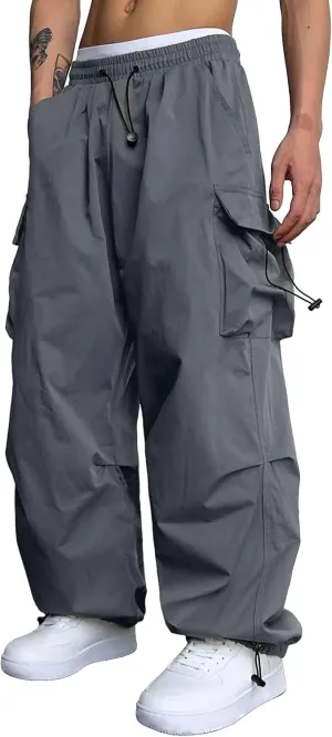 Cargo Pants for Men Baggy Casual Trendy Parachute Pant Loose Fit Harem Streetwear Joggers with Pockets