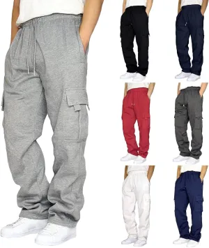 Cargo Pants for Men,Mens Active Athletic Workout Sports Cargo Sweatpants for Men with Pocket and Drawstring