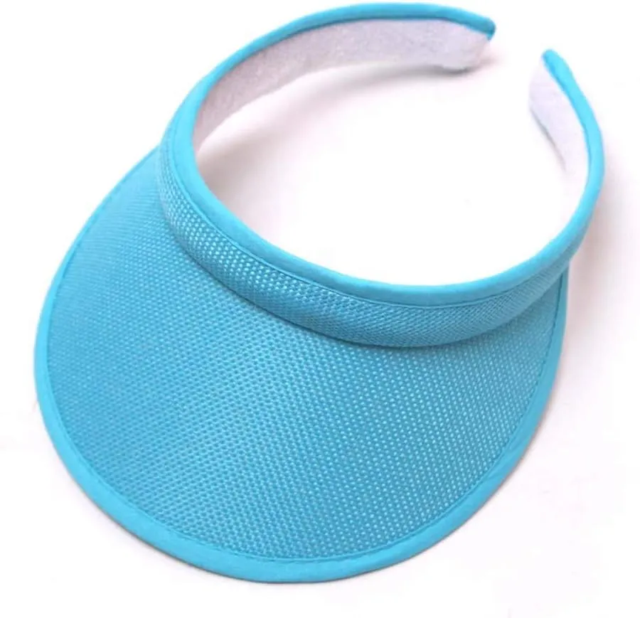 Classic Adjustable Sun Visor Hats for Men and Women Golf Open Top Round Brim Hats Sport Visors caps for Travel