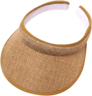 Classic Adjustable Sun Visor Hats for Men and Women Golf Open Top Round Brim Hats Sport Visors caps for Travel