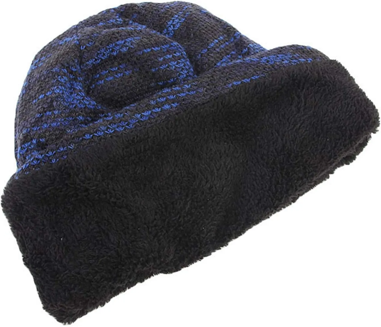 Colorful Stripe Print Scarf Beanie Caps Unisex Winter Knitted Stretchy Chemo Scarf Head Wrap for Men Women Trend Hats