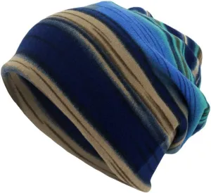 Colorful Stripe Print Scarf Beanie Caps Unisex Winter Knitted Stretchy Chemo Scarf Head Wrap for Men Women Trend Hats