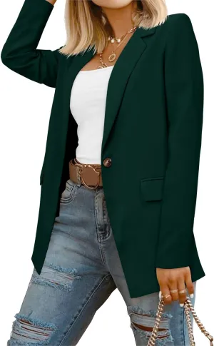 CRAZY GRID Women Business Casual Blazers with Lined Professional Work Suit Jacket with Pockets
