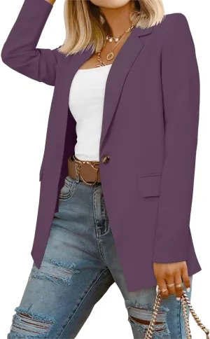 CRAZY GRID Women Business Casual Blazers with Lined Professional Work Suit Jacket with Pockets