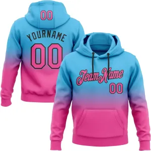 Custom Gradient Baseball Hoodie Personalized Pullover Sweatshirt Stitched Name Number Logo for Men Women Youth Kids