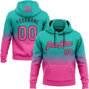 Custom Gradient Baseball Hoodie Personalized Pullover Sweatshirt Stitched Name Number Logo for Men Women Youth Kids