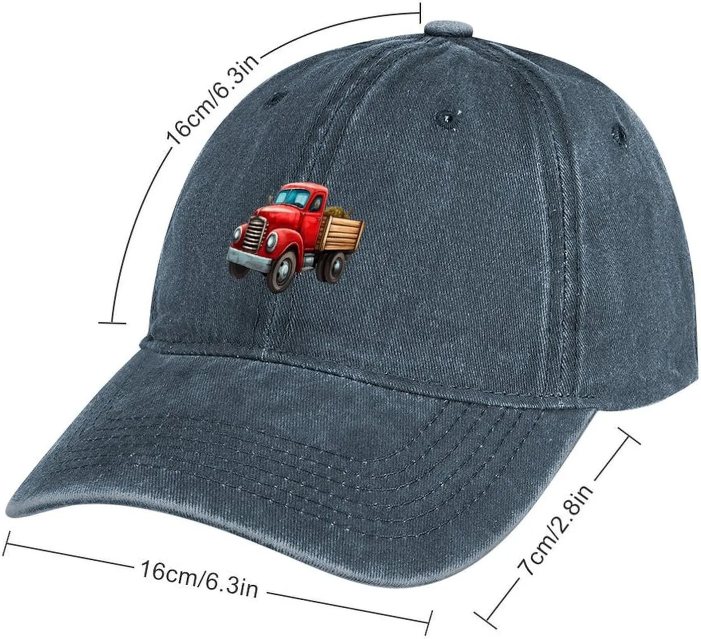 Farm Truck Baseball Cap Adjustable Classic Cotton Hat Washed Vintage Golf Plain Caps for Men Women