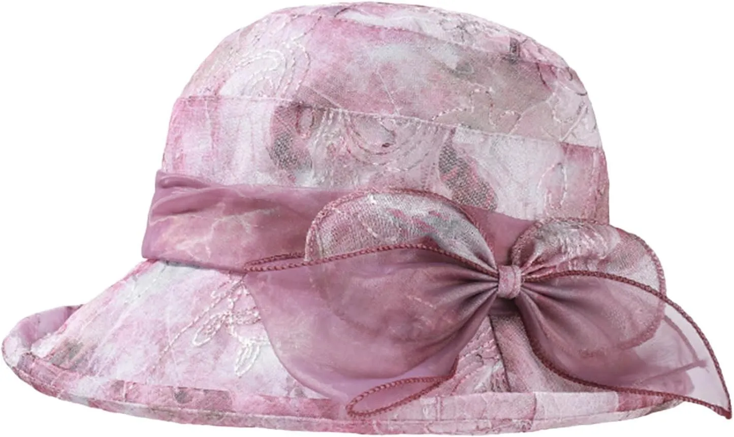 Fascinator Hat for Women Tea Party Easter Outfits Wide Brim Organz𝓪 Flower Derb𝚢 Church Bucket Hats Bridal Sunhat