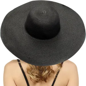 Fashion Wide Brim Straw Hats for Womens Summer Foldable Big Floppy Beach Sun Hats Ladies UV UPF 50  Vacation Outdoor Caps