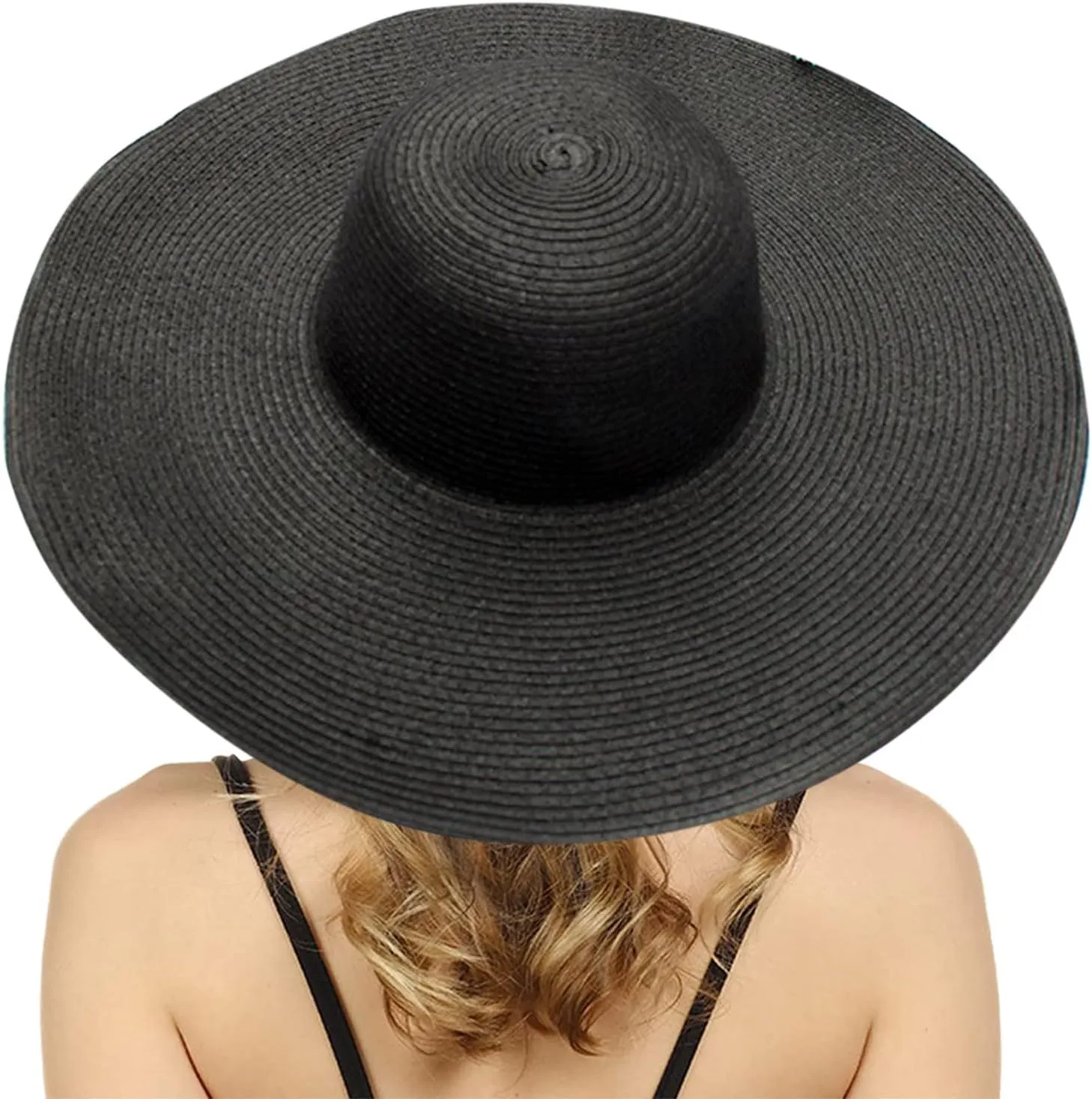 Fashion Wide Brim Straw Hats for Womens Summer Foldable Big Floppy Beach Sun Hats Ladies UV UPF 50  Vacation Outdoor Caps