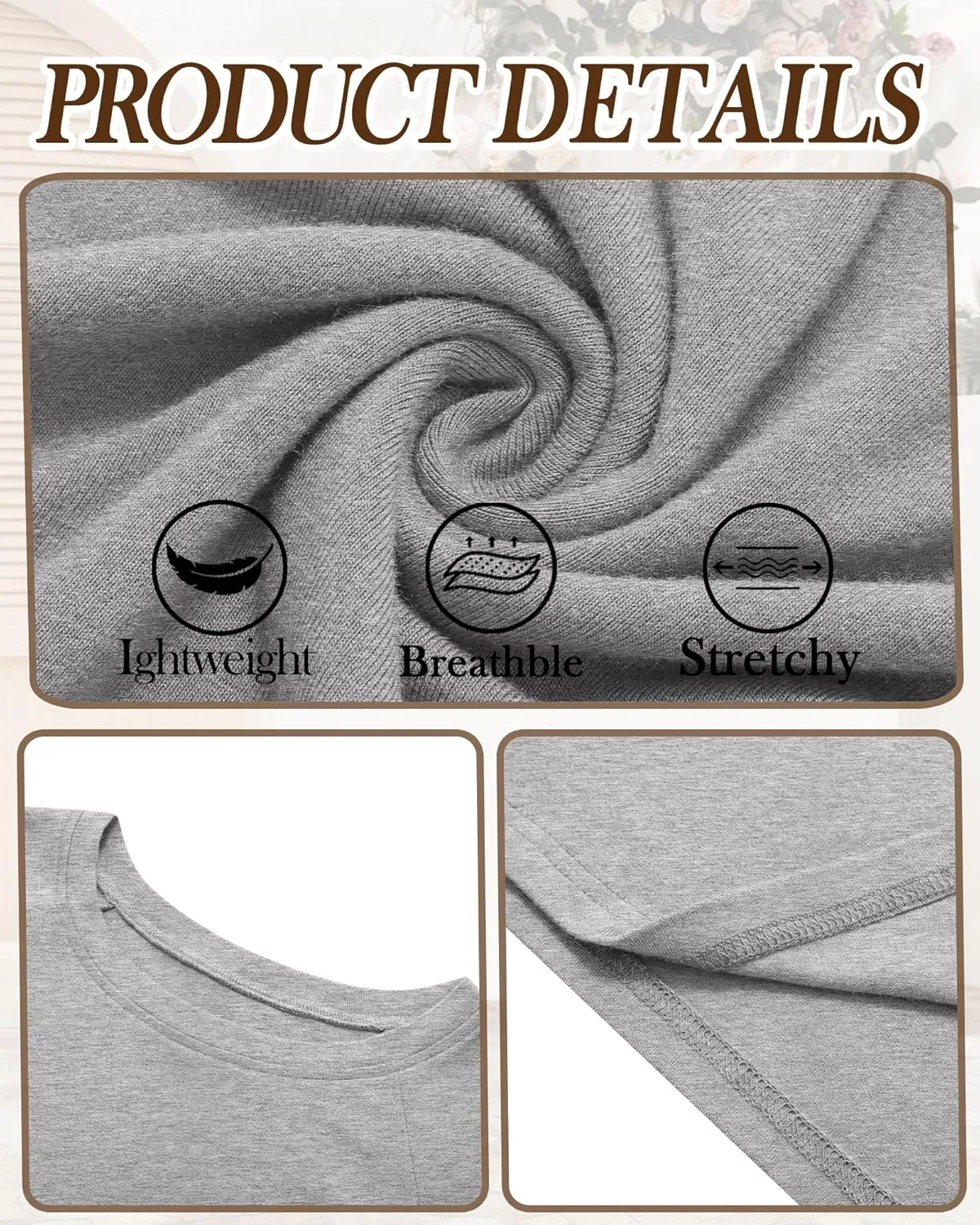 Ficerd 3 Pack Women's Slim Fit Shirts, Cotton T Shirts Crew Neck Short Sleeve Casual Raglan Tees Summer Basic Solid Tops 2025