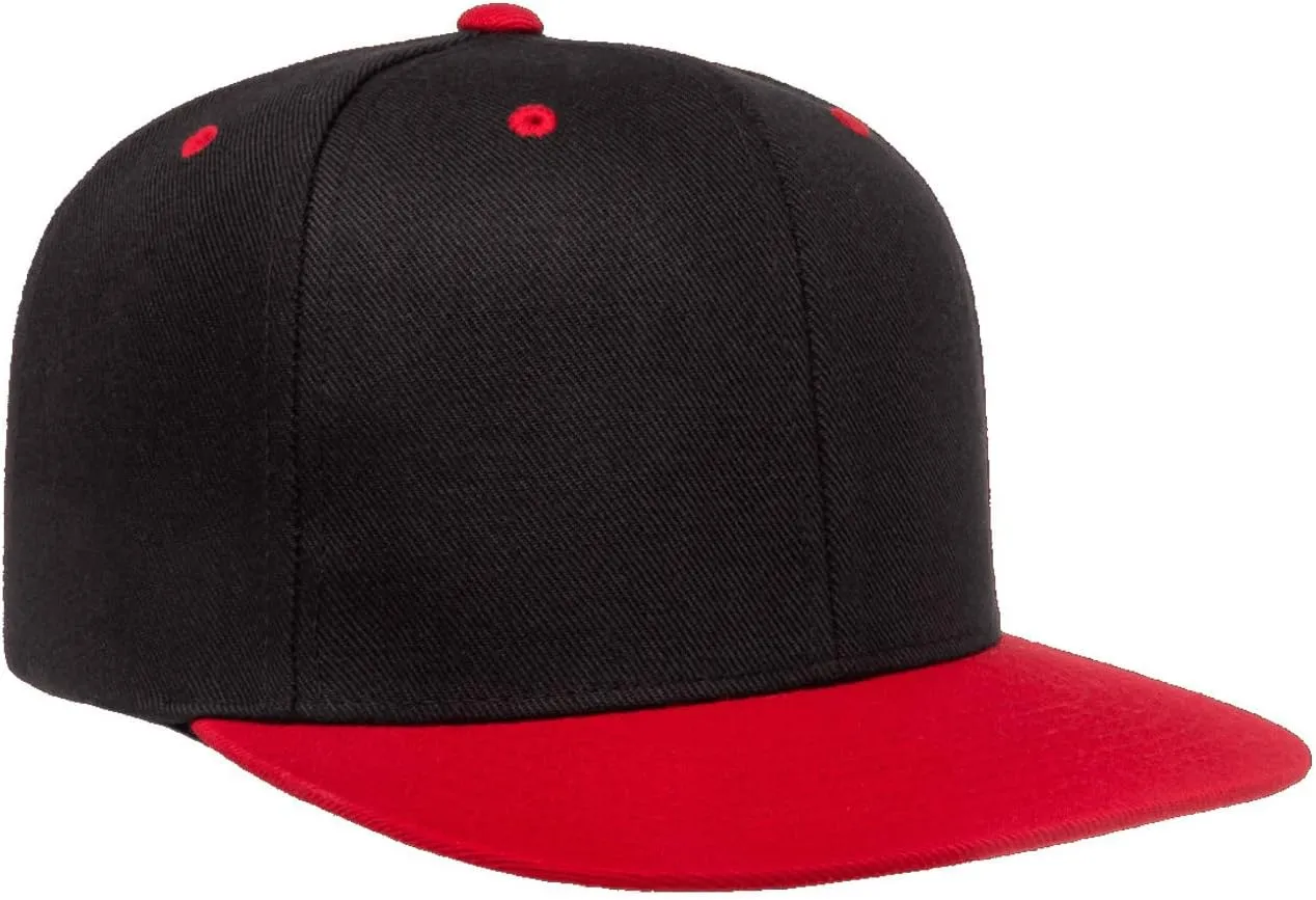 Flexfit Yupoong Classics Mens Womens 6-Panel Premium Adjustable Baseball Cap, Snapback, Flat Bill, One Size