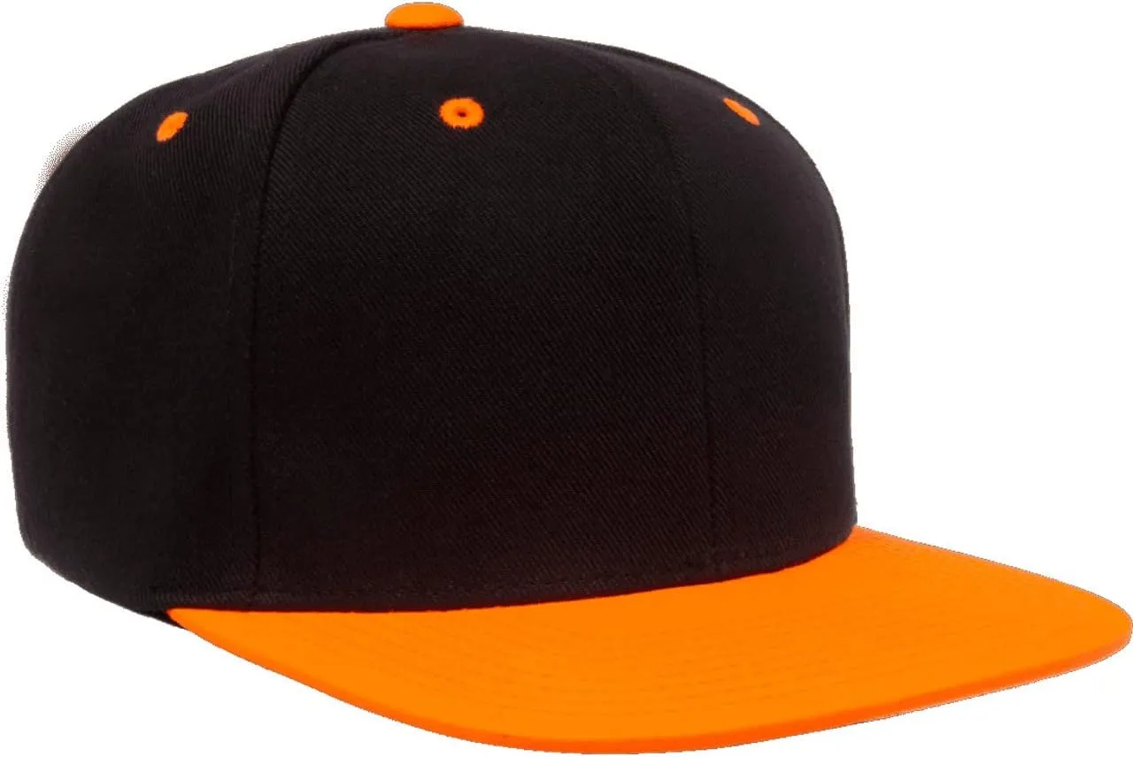 Flexfit Yupoong Classics Mens Womens 6-Panel Premium Adjustable Baseball Cap, Snapback, Flat Bill, One Size