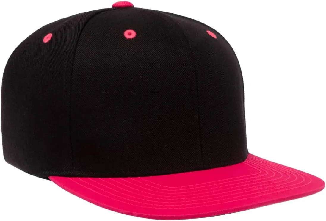 Flexfit Yupoong Classics Mens Womens 6-Panel Premium Adjustable Baseball Cap, Snapback, Flat Bill, One Size