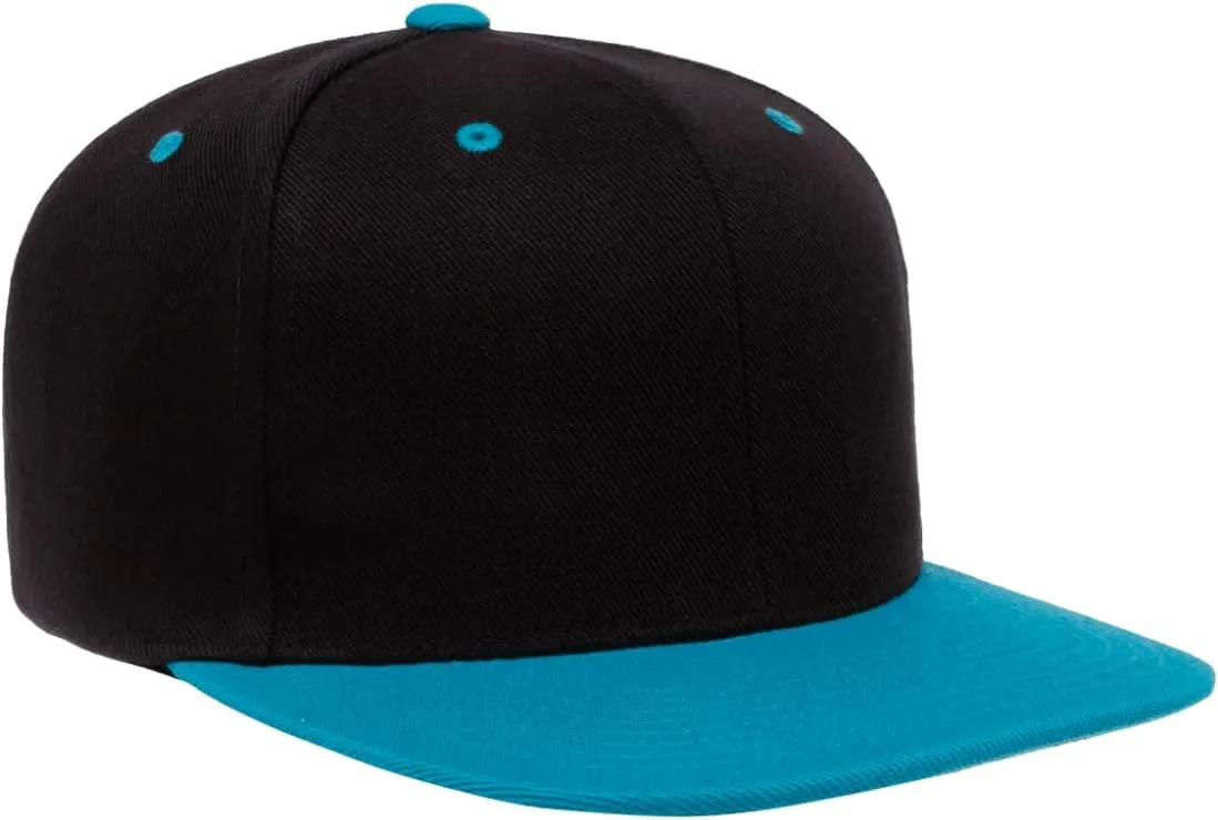 Flexfit Yupoong Classics Mens Womens 6-Panel Premium Adjustable Baseball Cap, Snapback, Flat Bill, One Size