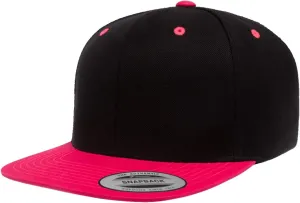 Flexfit Yupoong Classics Mens Womens 6-Panel Premium Adjustable Baseball Cap, Snapback, Flat Bill, One Size