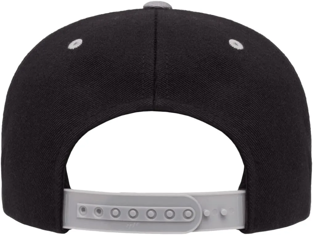 Flexfit Yupoong Classics Mens Womens 6-Panel Premium Adjustable Baseball Cap, Snapback, Flat Bill, One Size
